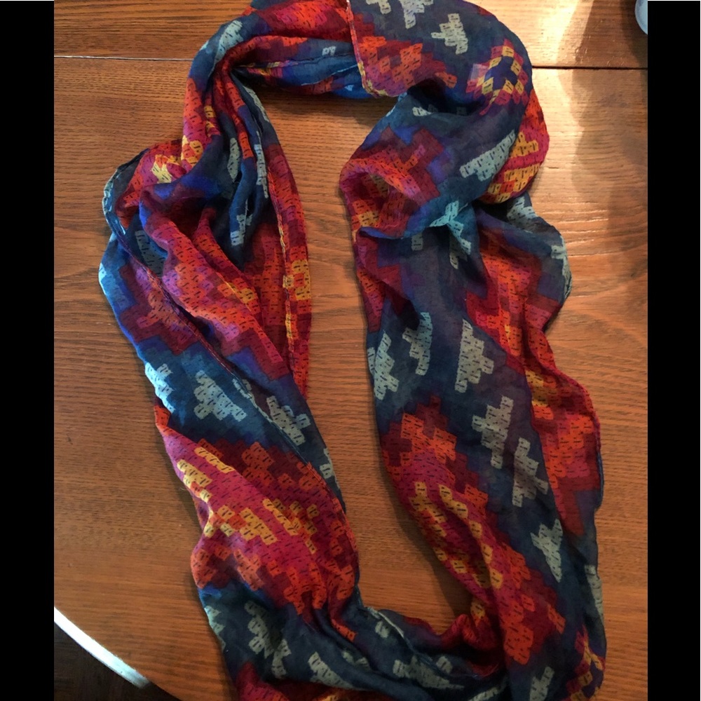 Colorful infinity scarf